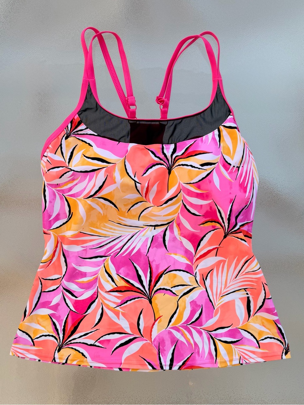 ZeroXposur Lipstick Crescent Tank/Tankini Swimwear Top ~ Women’s Medium